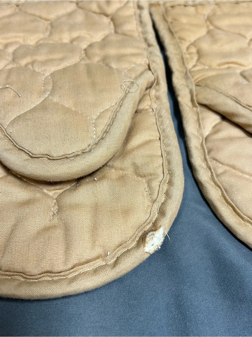 Vintage Franco Kitchen Oven Mitts Retro Mushroom And Vegetable Print 70s Cottage